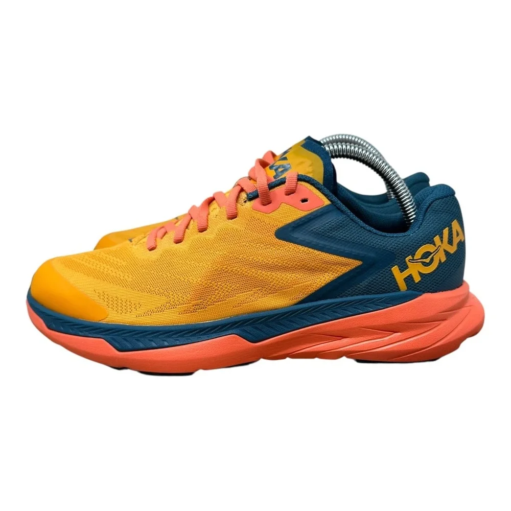 Hoka One One Women’s Orange and Blue Athletic Running Shoes